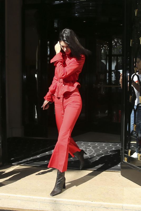 KENDALL JENNER Leaves George V Hotel in Paris 07/23/2018