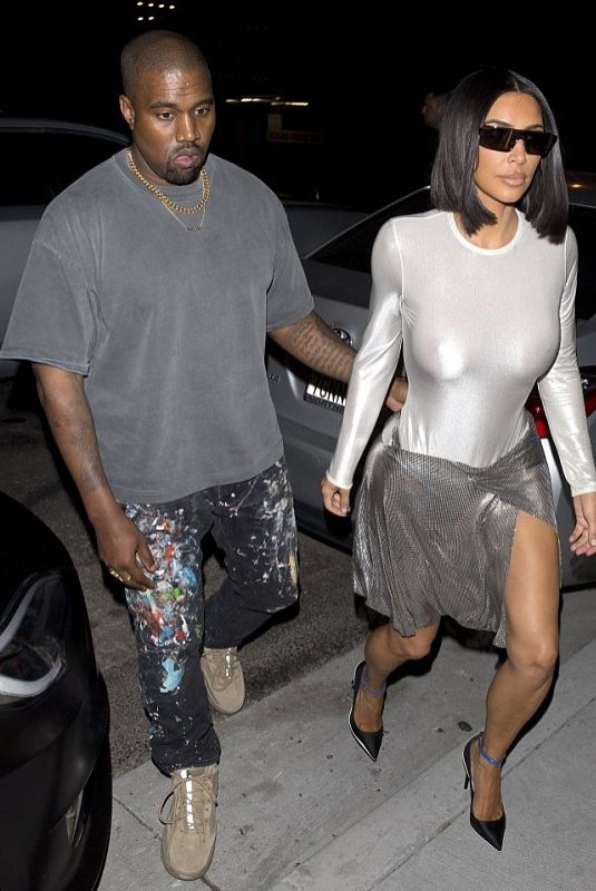 KIM KARDASHIAN and Kanye West Night Out in Los Angeles 07/29/2018