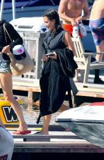 KIM KARDASHIAN at a Boat Ride on a Lake in Idaho 07/06/2018