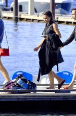 KIM KARDASHIAN at a Boat Ride on a Lake in Idaho 07/06/2018