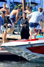 KIM KARDASHIAN at a Boat Ride on a Lake in Idaho 07/06/2018