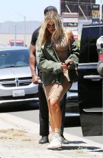 KIM, KOURTNEY and KHLOE KARDASHIAN at Art Studio in Los Angeles 07/23/2018