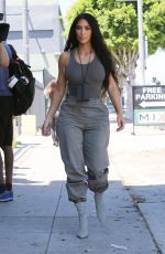 KIM, KOURTNEY and KHLOE KARDASHIAN at Art Studio in Los Angeles 07/23/2018