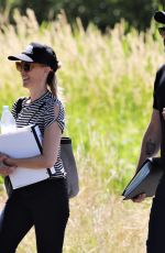KIM RAVER on the Set of Tempting Fate in Vancouver 07/13/2018