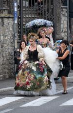 KITTY SPENCER at Dolce and Gabbanna Fashion Show at Lake Como 07/07/2018
