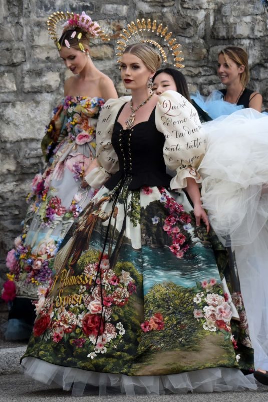 KITTY SPENCER at Dolce and Gabbanna Fashion Show at Lake Como 07/07/2018