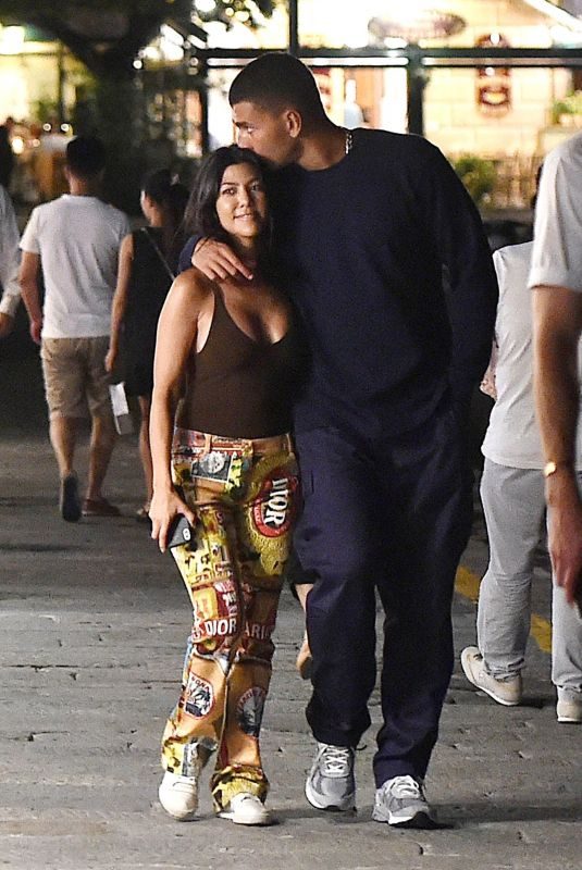 KOURTNEY KARDASHIAN and Younes Bendjima Out in Portofino 07/04/2018