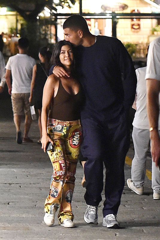 KOURTNEY KARDASHIAN and Younes Bendjima Out in Portofino 07/04/2018