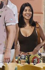 KOURTNEY KARDASHIAN and Younes Bendjima Out in Portofino 07/04/2018