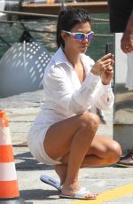 KOURTNEY KARDASHIAN Arrives by Boat in Portofino 07/07/2018