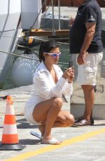 KOURTNEY KARDASHIAN Arrives by Boat in Portofino 07/07/2018