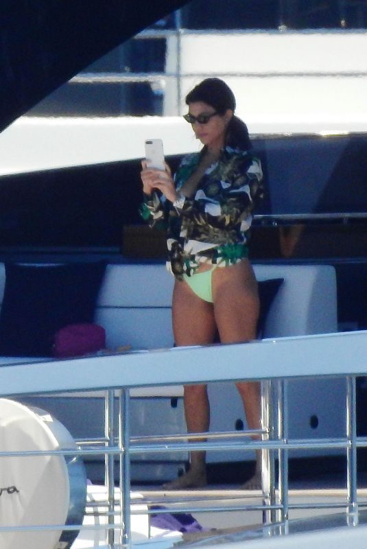 KOURTNEY KARDASHIAN in Bikini at a Boat in Portofino 06/30/2018