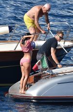 KOURTNEY KARDASHIAN in Bikini at a Boat in Portofino 07/08/2018