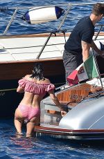 KOURTNEY KARDASHIAN in Bikini at a Boat in Portofino 07/08/2018