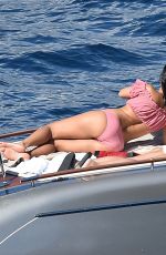 KOURTNEY KARDASHIAN in Bikini at a Boat in Portofino 07/08/2018