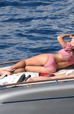 KOURTNEY KARDASHIAN in Bikini at a Boat in Portofino 07/08/2018