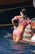 KOURTNEY KARDASHIAN in Bikini at a Boat in Portofino 07/08/2018