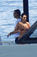 KOURTNEY KARDASHIAN in Bikini on a Yacht in Portofino 07/08/2018