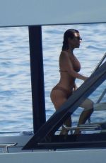 KOURTNEY KARDASHIAN in Bikini on a Yacht in Portofino 07/08/2018