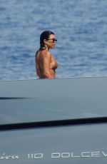 KOURTNEY KARDASHIAN in Bikini on a Yacht in Portofino 07/08/2018
