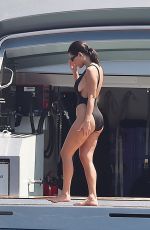 KOURTNEY KARDASHIAN in Swimsuit at a Yacht in Portofino 07/02/2018