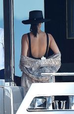 KOURTNEY KARDASHIAN in Swimsuit at a Yacht in Portofino 07/02/2018