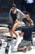 KOURTNEY KARDASHIAN in Swimsuit at a Yacht in Portofino 07/02/2018