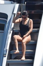 KOURTNEY KARDASHIAN in Swimsuit at a Yacht in Portofino 07/02/2018