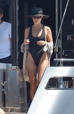 KOURTNEY KARDASHIAN in Swimsuit at a Yacht in Portofino 07/02/2018