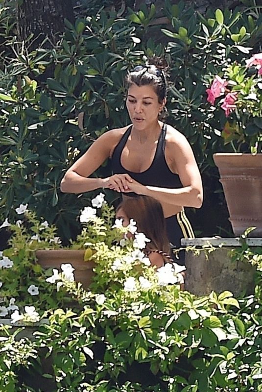 KOURTNEY KARDASHIAN Working Out in Portofino 06/29/2018