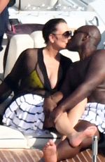 KRIS JENNER and Corey Gamble at a Boat in Positano 07/15/2018