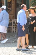 KRIS JENNER Leaves Restaurant in Portofino 07/09/2018