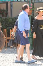 KRIS JENNER Leaves Restaurant in Portofino 07/09/2018