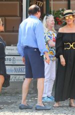 KRIS JENNER Leaves Restaurant in Portofino 07/09/2018