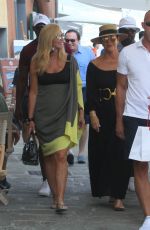 KRIS JENNER Leaves Restaurant in Portofino 07/09/2018