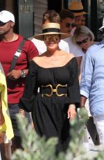 KRIS JENNER Leaves Restaurant in Portofino 07/09/2018