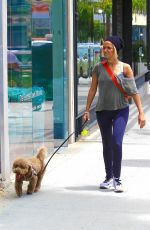KRISTIN CHENOWEETH Out with Her Dog in Beverly Hills 07/09/2018