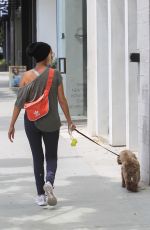 KRISTIN CHENOWEETH Out with Her Dog in Beverly Hills 07/09/2018