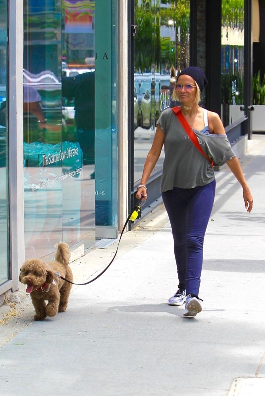 KRISTIN CHENOWEETH Out with Her Dog in Beverly Hills 07/09/2018