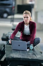 KRYSTEN RITTER and RACHEL TAYLOR Filming Jessica Jones Season 3 in Queens 07/05/2018
