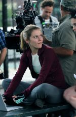 KRYSTEN RITTER and RACHEL TAYLOR Filming Jessica Jones Season 3 in Queens 07/05/2018