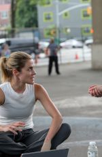 KRYSTEN RITTER and RACHEL TAYLOR Filming Jessica Jones Season 3 in Queens 07/05/2018