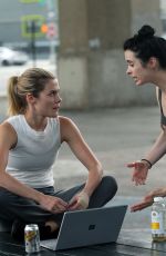 KRYSTEN RITTER and RACHEL TAYLOR Filming Jessica Jones Season 3 in Queens 07/05/2018