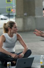 KRYSTEN RITTER and RACHEL TAYLOR Filming Jessica Jones Season 3 in Queens 07/05/2018