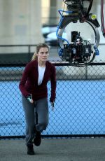 KRYSTEN RITTER and RACHEL TAYLOR Filming Jessica Jones Season 3 in Queens 07/05/2018