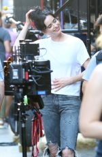 KRYSTEN RITTER on the Set of Jessica Jones in New York 07/05/2018