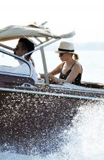 KYLIE MINOGUE at a Taxi Boat Ride in Venice 07/26/2018