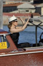 KYLIE MINOGUE at a Taxi Boat Ride in Venice 07/26/2018