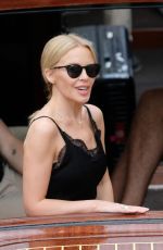 KYLIE MINOGUE at a Taxi Boat Ride in Venice 07/26/2018