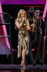KYLIE MINOGUE Performs at Voice Kids TV Show Live Finals 07/21/2018